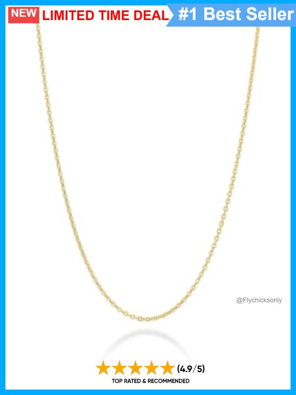 Sterling Silver 1mm Cable Chain Necklace 16 Inch Italy